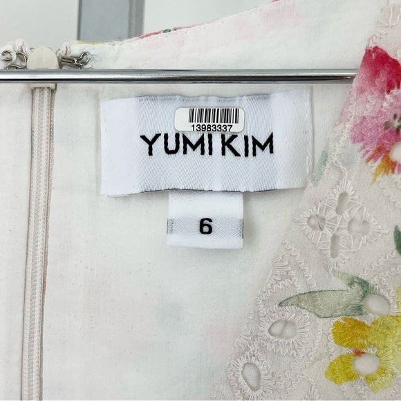 YUMI KIM ~ “Be The One” Eyelet Floral Print Dress ~ Faux Wrap Skirt ~ Size 6 - Picture 14 of 16